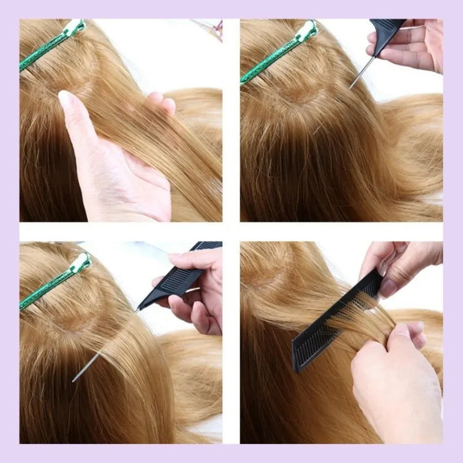 5PCS/12PCS Professional Candy Color Hair Styling Pointy Tail Comb for Wig, Partition, Braid, Hair Dye, and Highlights Hair Tool Qme