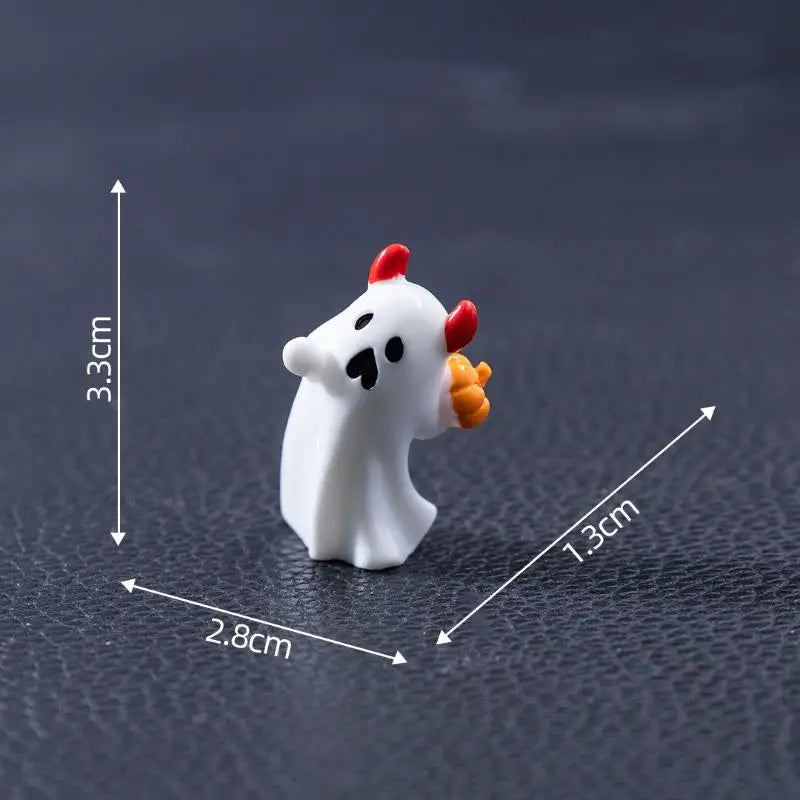 Halloween Miniature FigurineHouse Chair Halloween Mini Resin Cartoon Scary Statue Party Ornaments Qme A14