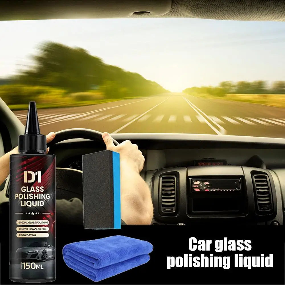 CAR Glass Polishing Paste High Gloss Oil Film Remover for Auto Windshield Home Windows Safe Formula Long Lasting Shine Cleaner Qme