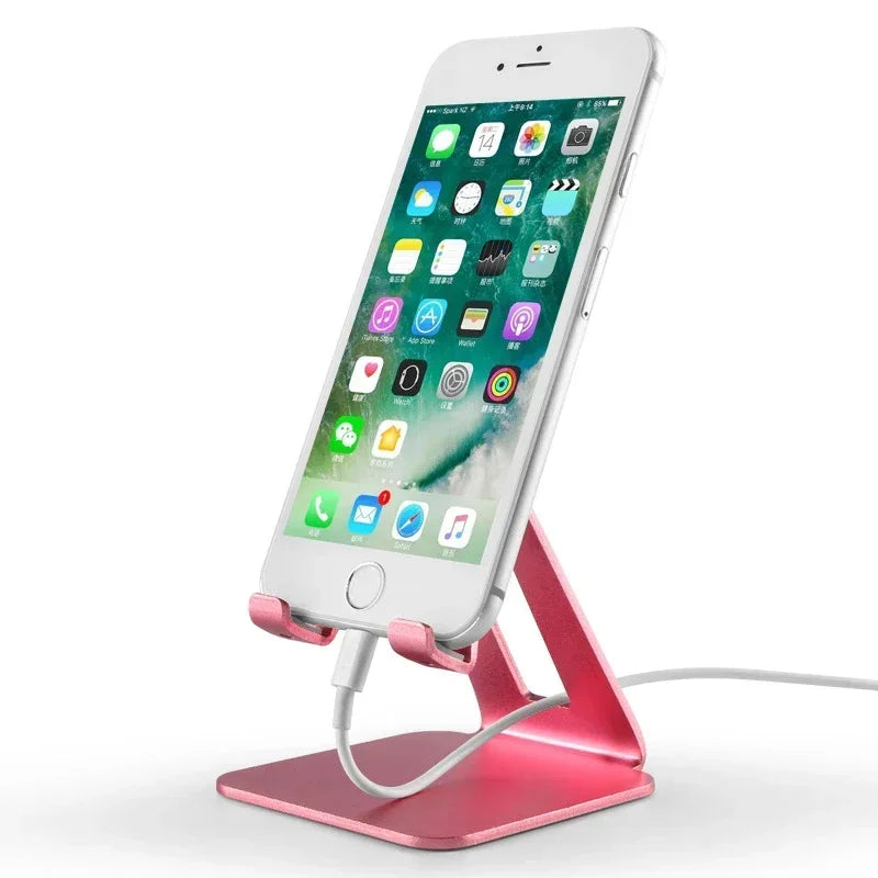 Desk Phone Holder Stand, Smartphone Support, Tablet Stand, Portable Mobile Holder Stand Qme rose gold