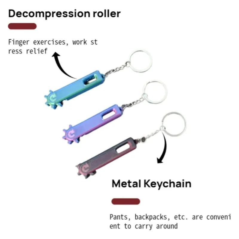 Gear Stress Relief Keychain Portable Mini Fidget Toy Office Travel Qme