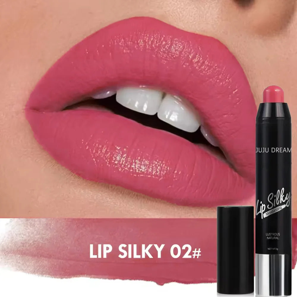 Matte 4-Color Lipstick Pen Waterproof Long-lasting Easy Apply Qme PINK