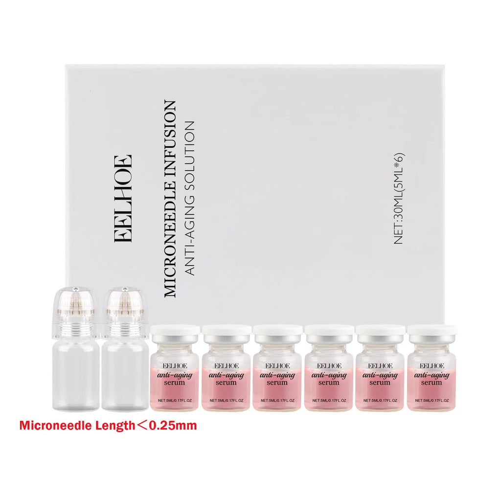 Microneedle Roller Set Anti-Aging Serum Rejuvenating Hydrating Facial Essence Firming Fade Fine Line Moisturizing Face Skin Care Qme 1 set