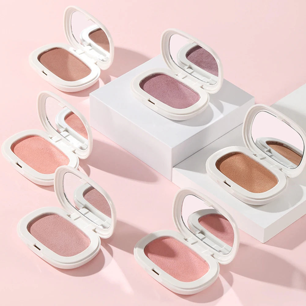 Single Color Blush Silky Texture High Color Rendering No Powder Feeling Low Saturation Long-lasting Natural Matte Blush Cream Qme