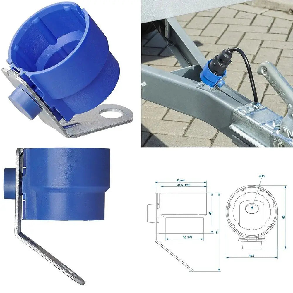 NEW Parking Cover Trailer Plug Holder For 7 And 13 Pin Trailer Plugs Connector Fixer Bracket For Trailer RV Truck Accessories Qme