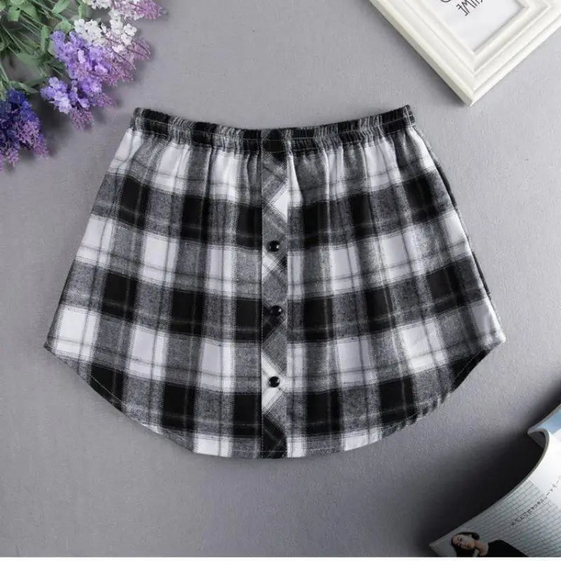 S-5XL Women Fake Shirt Hem Detachable Underskirt Irregular Skirt Tail Blouse Hem Extender Mini Skirt Layered Inner Layer Qme HB 5XL