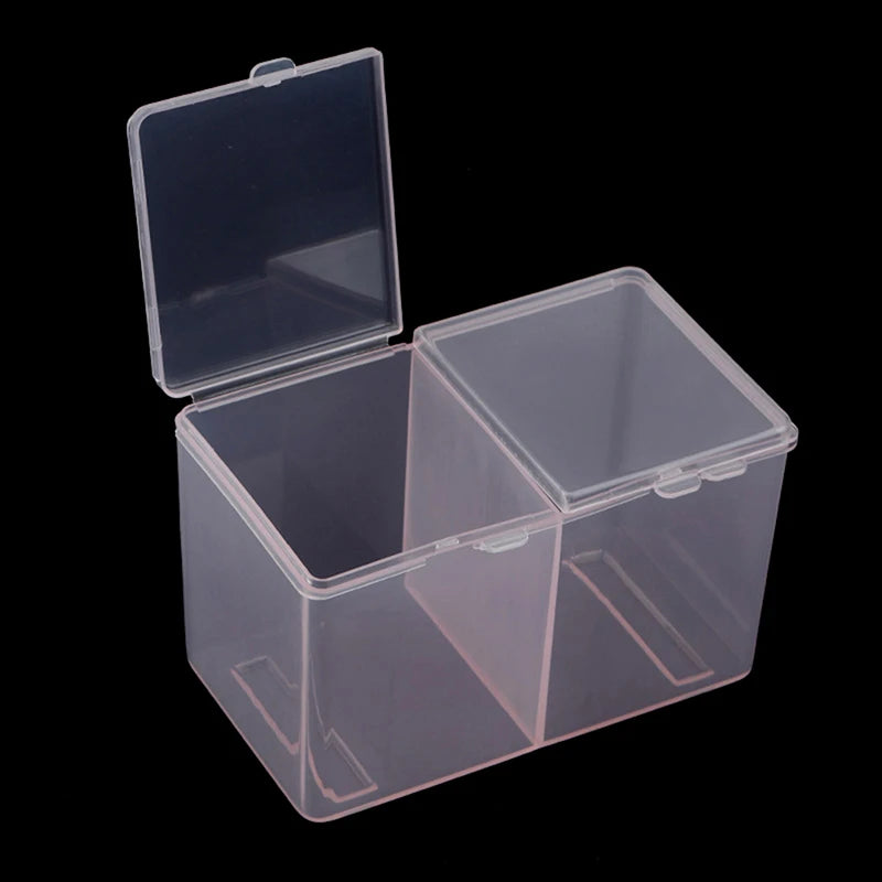 Holder Container Case Independent Double-compartment Cotton Pads Swab Qme