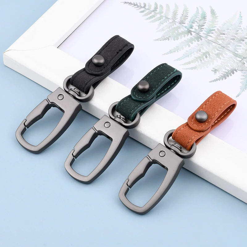 Handmade Leather Keyring Outdoor Camping DIY Car Keychain Charms Qme