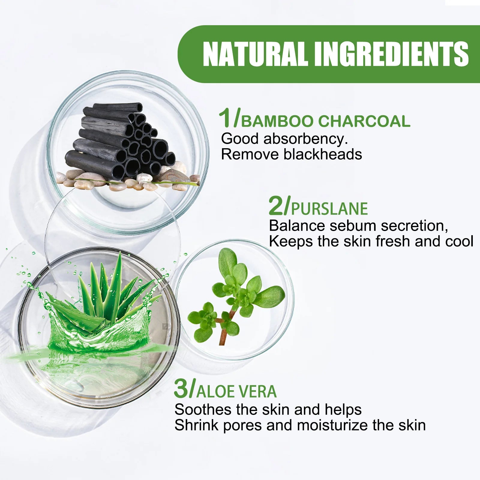 Bamboo Charcoal Facial Blackhead Remover Mask Deep Cleansing Shrink Pore Nose Black Dots Peel off Remove Stickers Skin Care Qme