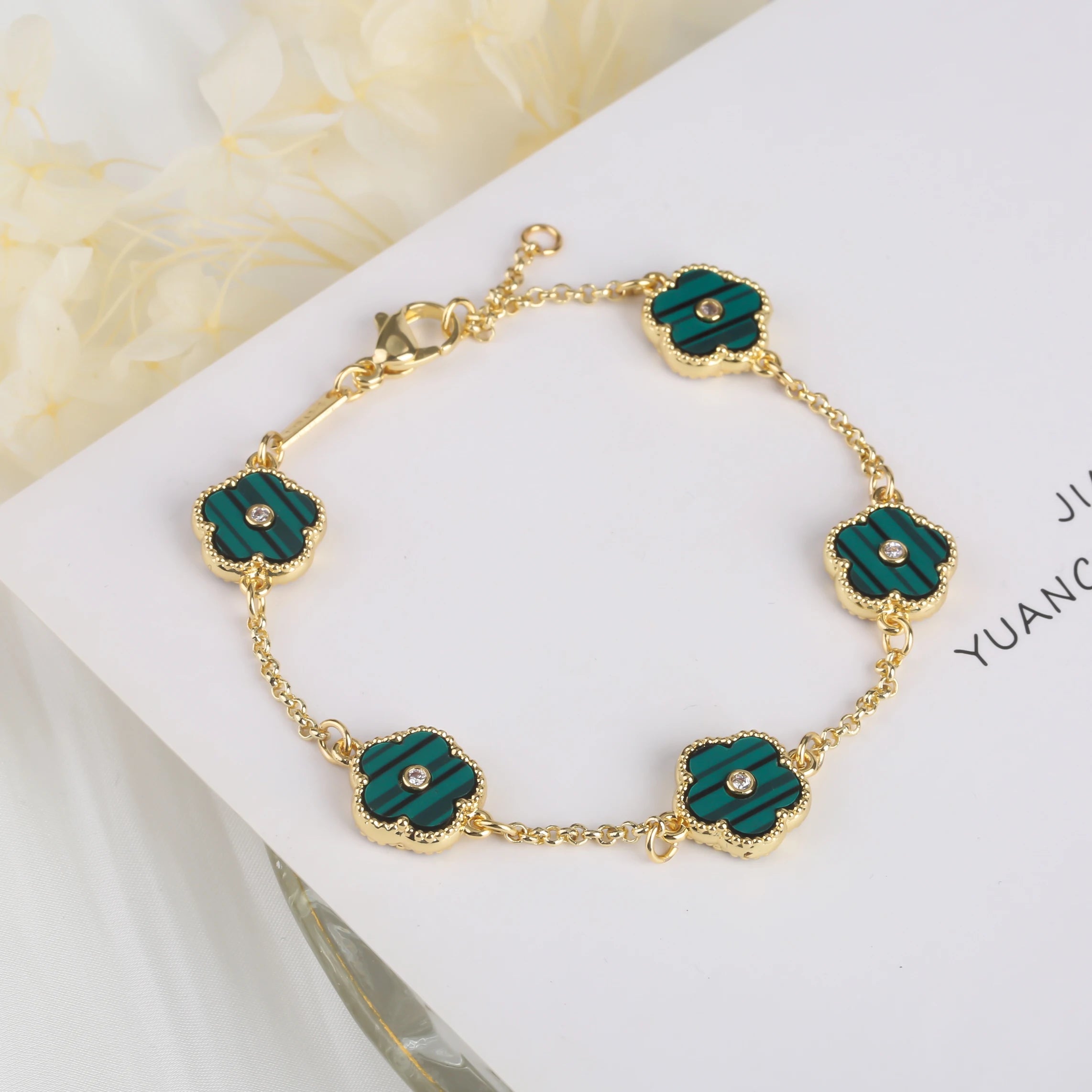 2023 INS Hot Sale 10 Colors Five Leaf Flower Bracelet Classic Fashion Adjustable Bracelet Sweet Romantic Woman Party Jewelry Qme 32
