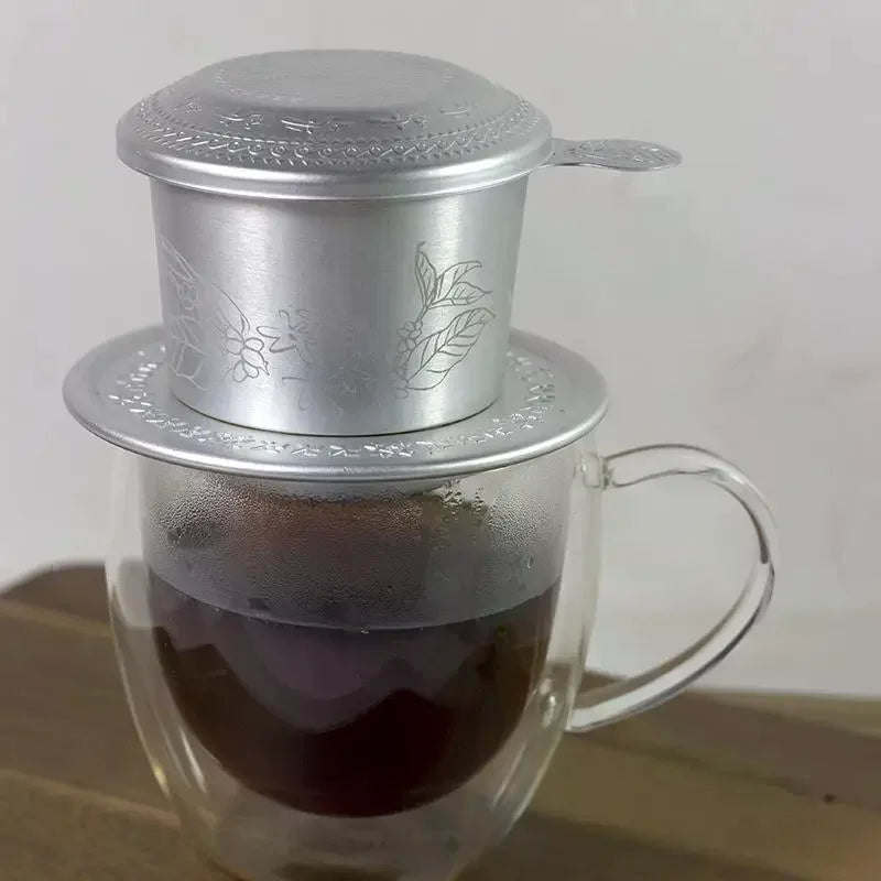 Portable Coffee Dripper Vietnamese Coffee Filter Compact Coffee Supplies Aluminum Coffee Accessories For Lovers Unique Gift Qme
