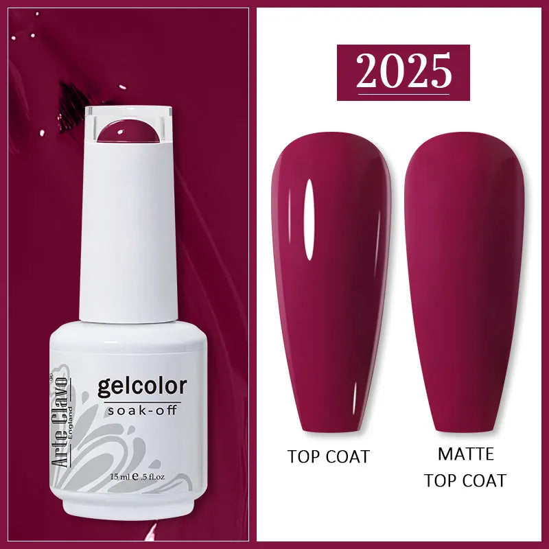 Arte Clavo 99Colors Gel Nail Polish Purple Glitter Sequins Manicure