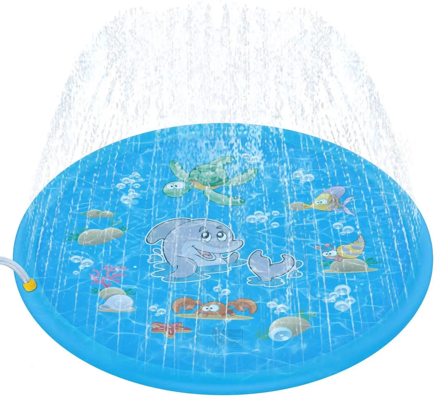 PVC spray mat multiple patterns multiple styles of sprinkler mat summer outdoor children's pet game interactive bath sprinkler t Qme 170CM Dolphin