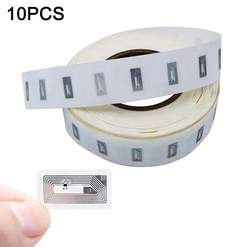 NEW NFC Chip Ntag213 Sticker Wet Inlay 11x21MM 13.56MHz Label Tag 213 Anti-counterfeiting Label Electronic Label 10Pcs Qme A