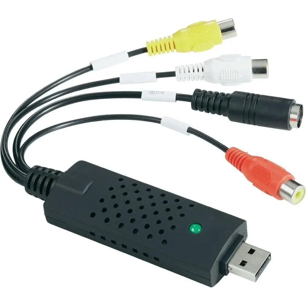 2PCS USB 2.0 Video Audio Converter Capture Card Easy Cap Video Audio Converter TV DVD VHS Audio Capture Adapter Card TV Video Qme 2pcs