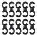 10Pcs/Set S Buckle Bike Brake Derailleur Shift Clips Buckle Cable Line Tube Rotatable MTB Brake Line Clip Ring Clasp Qme Black