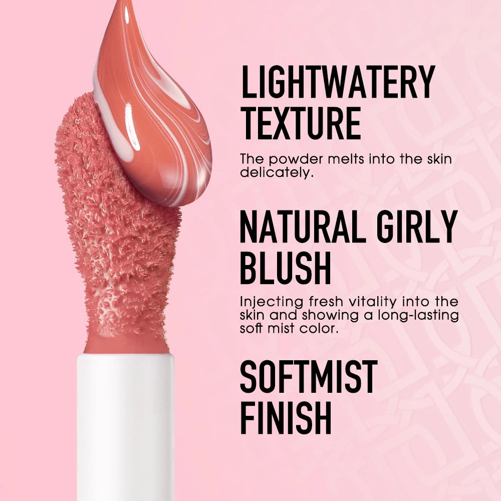 O TWO Liquid Blush Face Blusher Moisturizing Long Lasting Natural Qme