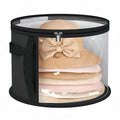 Clear Collapsible Hat Storage Organizer Zipper Large Front Window Qme Black