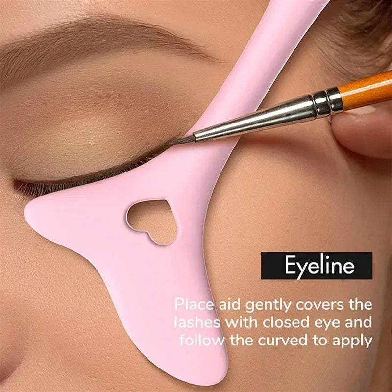 Multi-functional Eyeliner Stencil Wing Tips Silicone Aid Drawing Qme