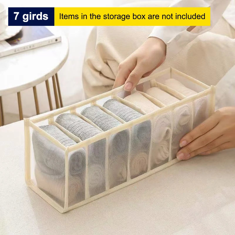 11 7 6 Girds Lingerie Drawer Storage Box Home Mesh Sock Organizer Qme A4