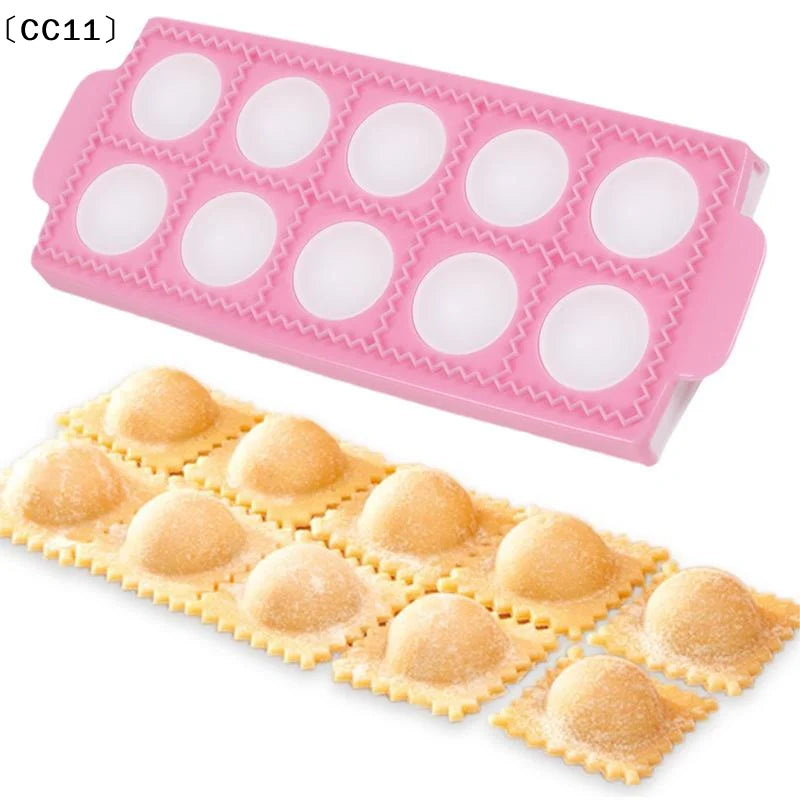 Kitchen Tools 10 Tortellini Molds Ravioli Cutter Dumplings Mould Qme