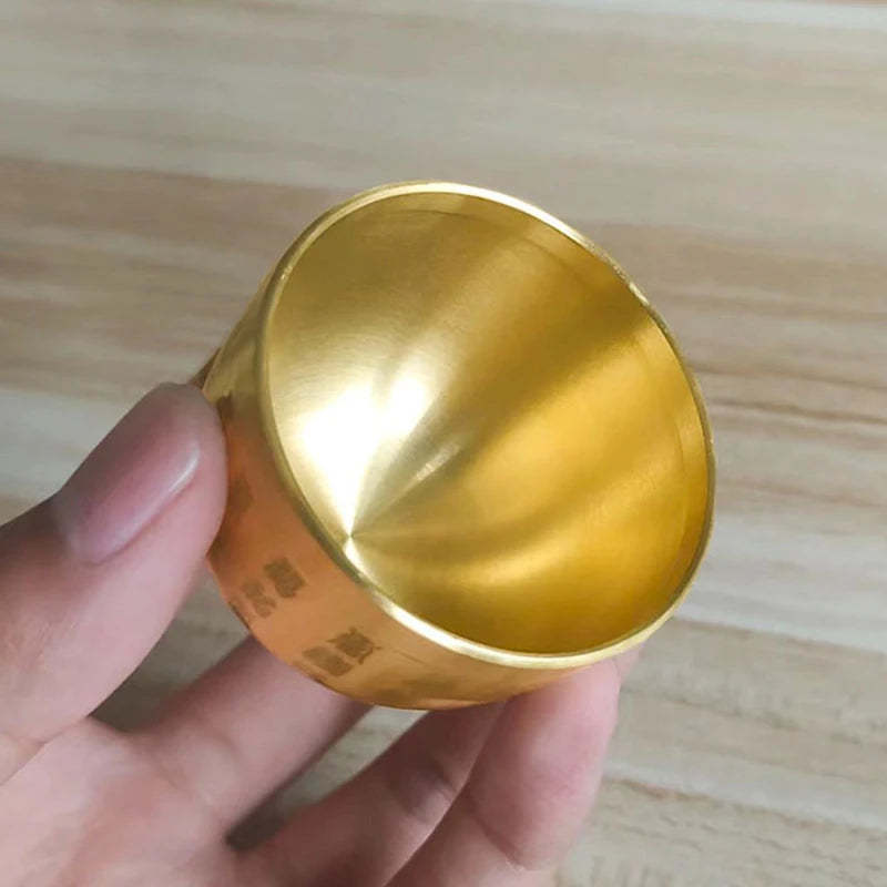 Pure Brass Baifu Cylinder Feng Shui Lucky Fortune Cornucopia Living Qme