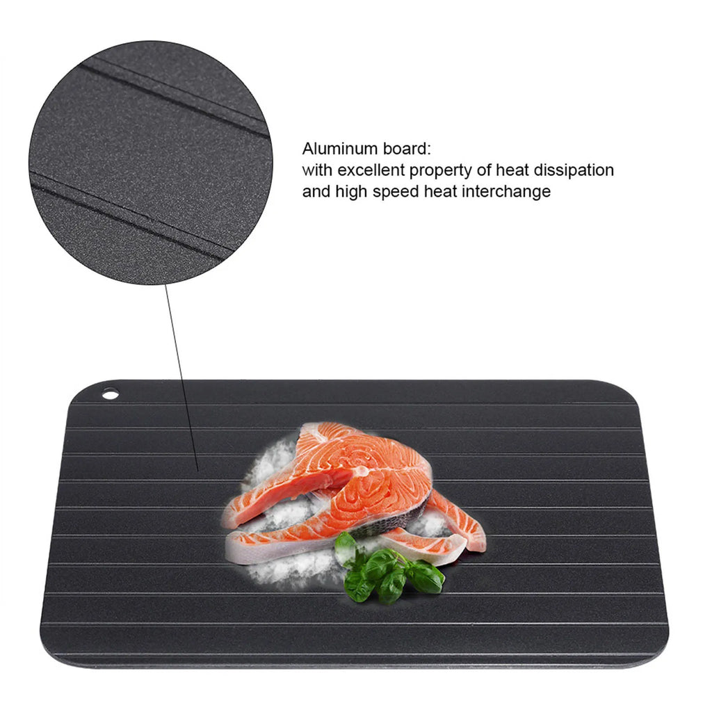 Defrost Plate Fast Defrost Tray Thaw Tray Metal Aluminum Fast Safe Food Meat Defrosting Thawing Tray Plate Home Kitchen Gadget Qme