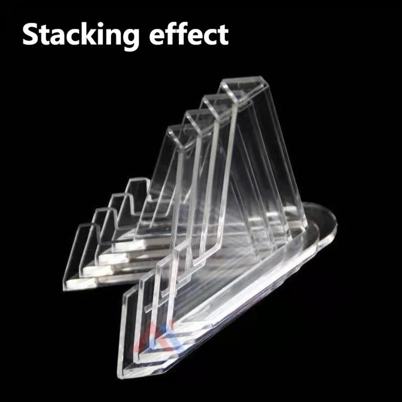 10Pcs Clear Acrylic Coin Display Stand Holders Small Easel Rack Trading Card Holder Support For Kpop Idol Card Organizer. Qme