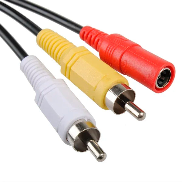 New 2 RCA + DC Power Audio Video Extension Cable Wire for CCTV Security Camera System Qme