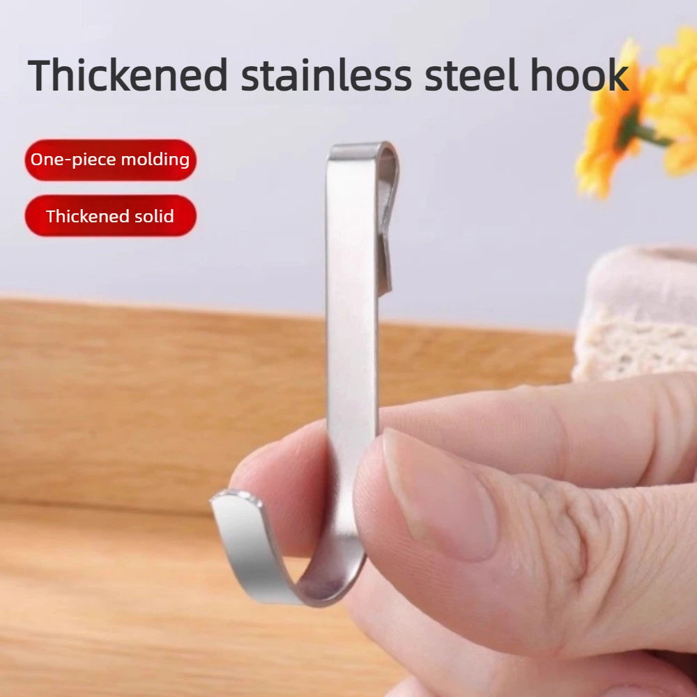 Household Multi-purpose J Shaped Metal Clip Hooks 5/10/20Pcs Anti-rust Hanging Hooks For Wire Racks Sink Grate Organizing Qme