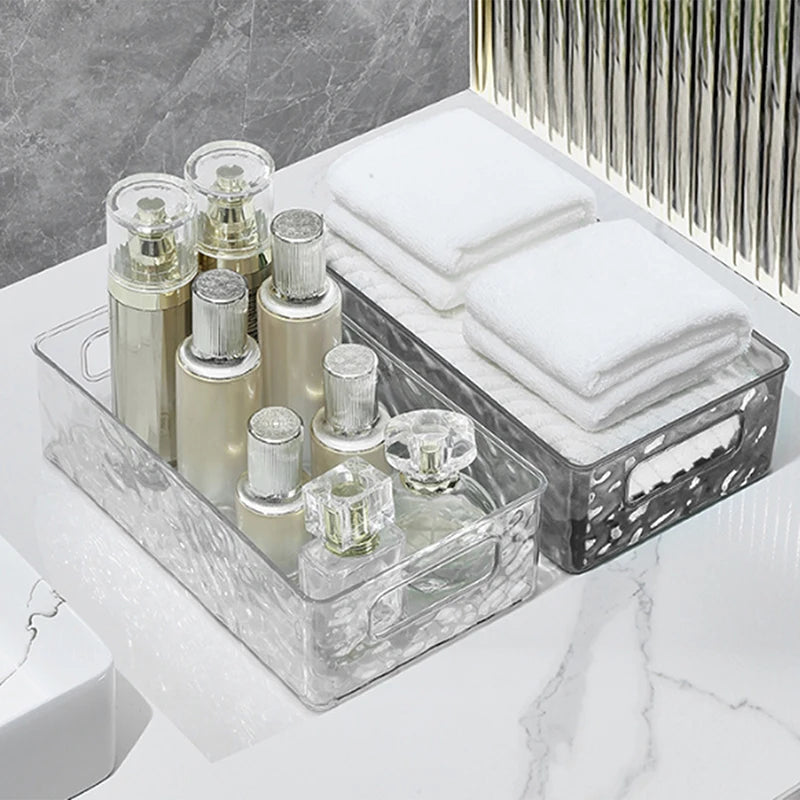 Glacier Pattern Stackable Storage Box Beauty Cosmetics Sorting Basket Qme