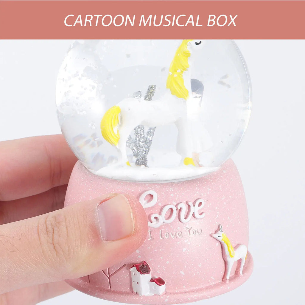 Unicorn Music Box Delicate Musical Box Adornment for Desk Office Decor Home Centerpiece Wedding Birthday Festival Gift Stylish Qme