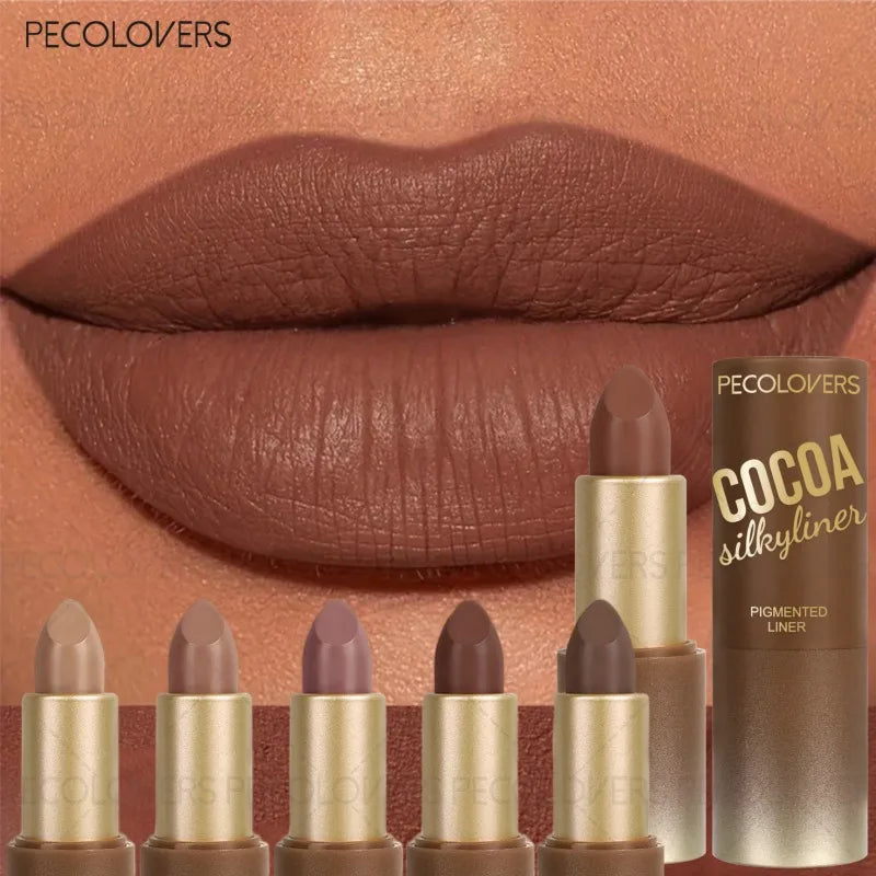 Multi-color Lipstick Brown Lip Gloss Selection Non-dry Full Charming Qme