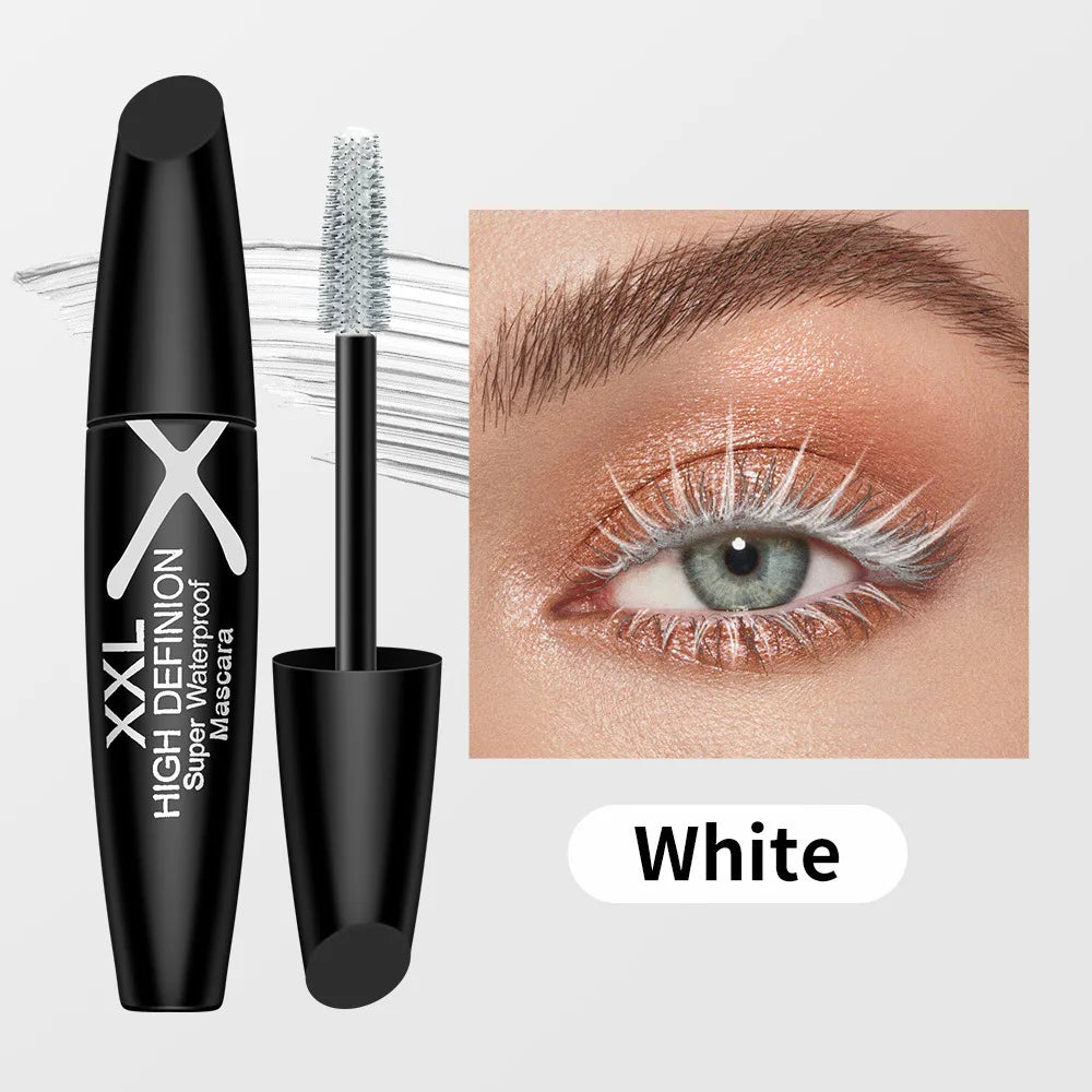 6-Color Mascara Volumizing Lengthening Waterproof Smudge-proof Qme White