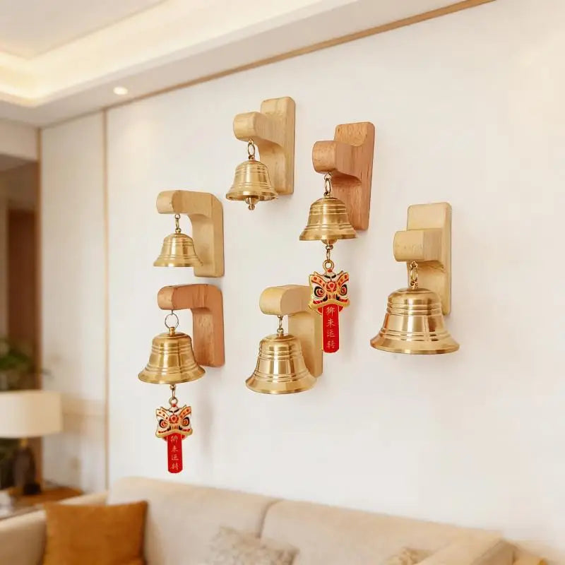 Door Reminder Doorbell Room Decorative Year Decorations Wood Bell Qme