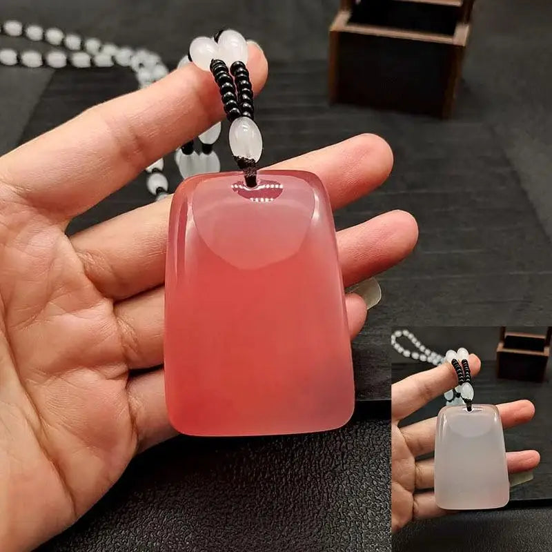 Sunlight UV Color Change Necklace Water Drop Pendent Necklace For Women Unisex Lucky Long Pendant Sweater Chain Ornaments Qme