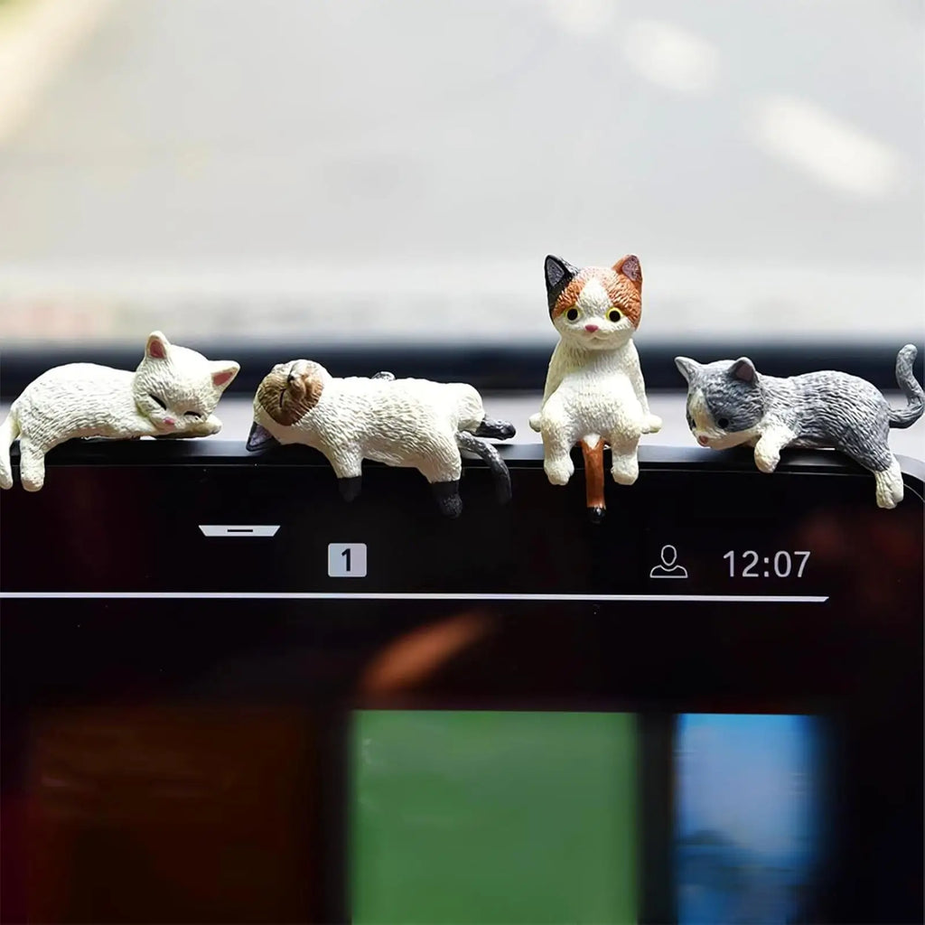 Cute Kitten Decoration Creative Sleeping Cat Doll Home Ornaments Toys Qme