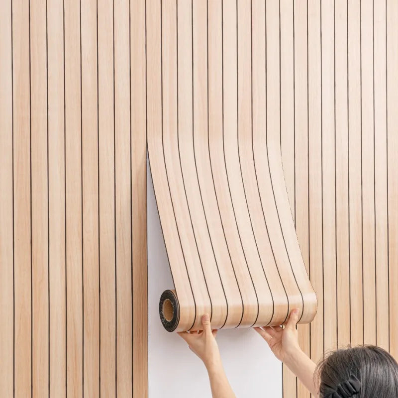 Extra Thick 3D Retro Wood Grain Self-Adhesive Wallpaper - Perfect for DIY Ceiling and Wall Projects, SXP Resin, Removable and Wa Qme