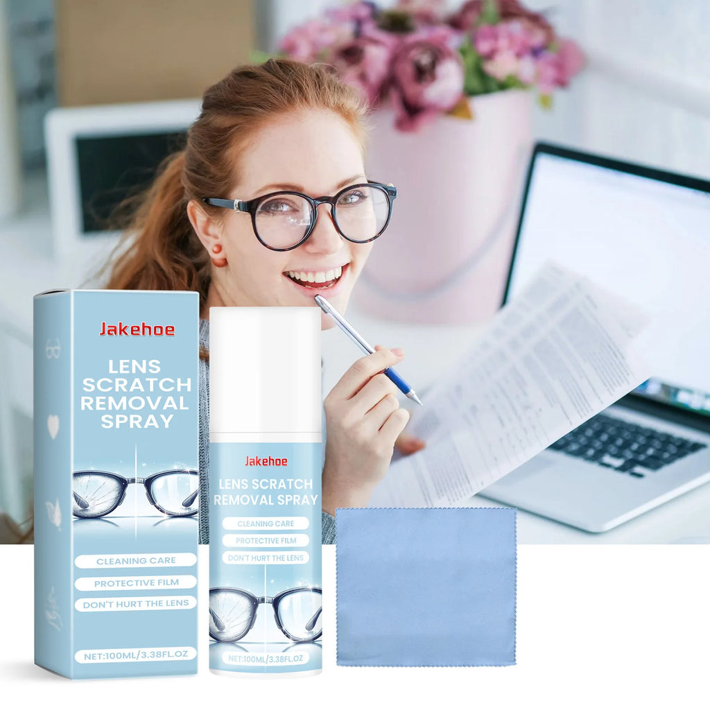 Eyeglass Cleaner Spray Sunglasses Scratch Removal Glasses Fingerprints Cleaner Eyeglass Lens Defogger Glasses Cleaning Solution Qme