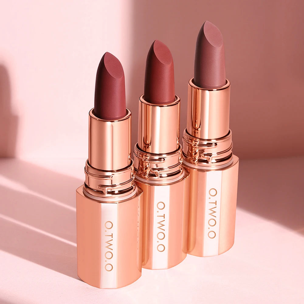 O TWO Matte Lipstick Lip Tint 8 Colors Waterproof Long Lasting Qme
