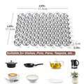 Trivets Dishes Stainless Steel Heat Resistant Coaster Decoration Qme Black