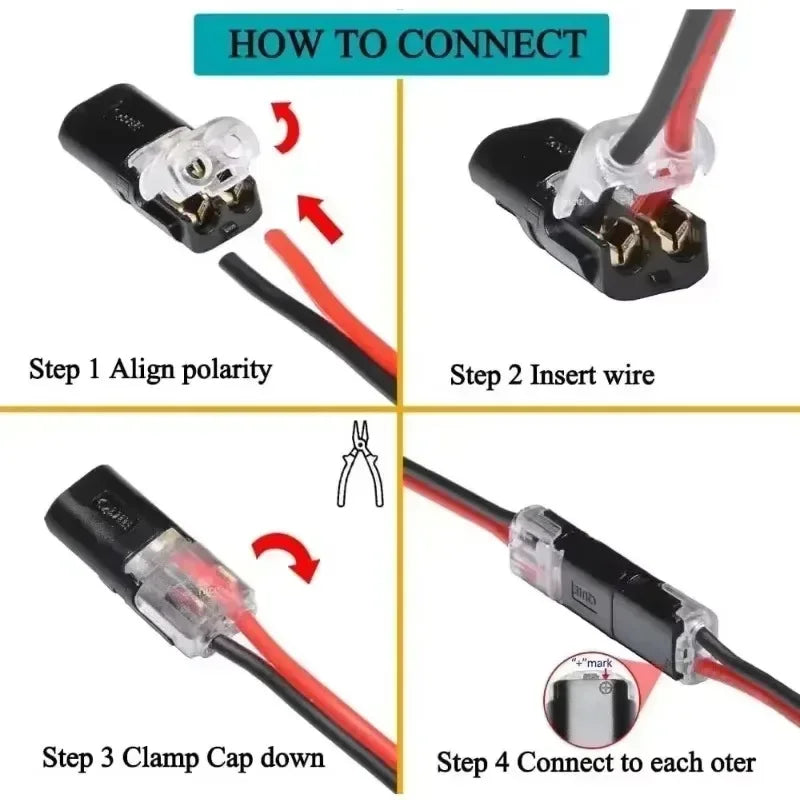 Waterproof Plug Wire Connector 2 Pin Way Cable Plug Car Electric Wire Snap Connectors Strip Terminal Connection Wholesale Qme