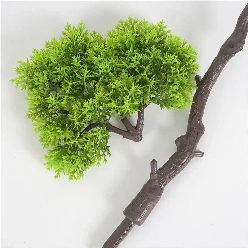 Artificial Plants Pine Bonsai Small Tree Pot Plants Fake Flowers Potted Ornaments for Home Decoration Hotel Garden Decoration Qme