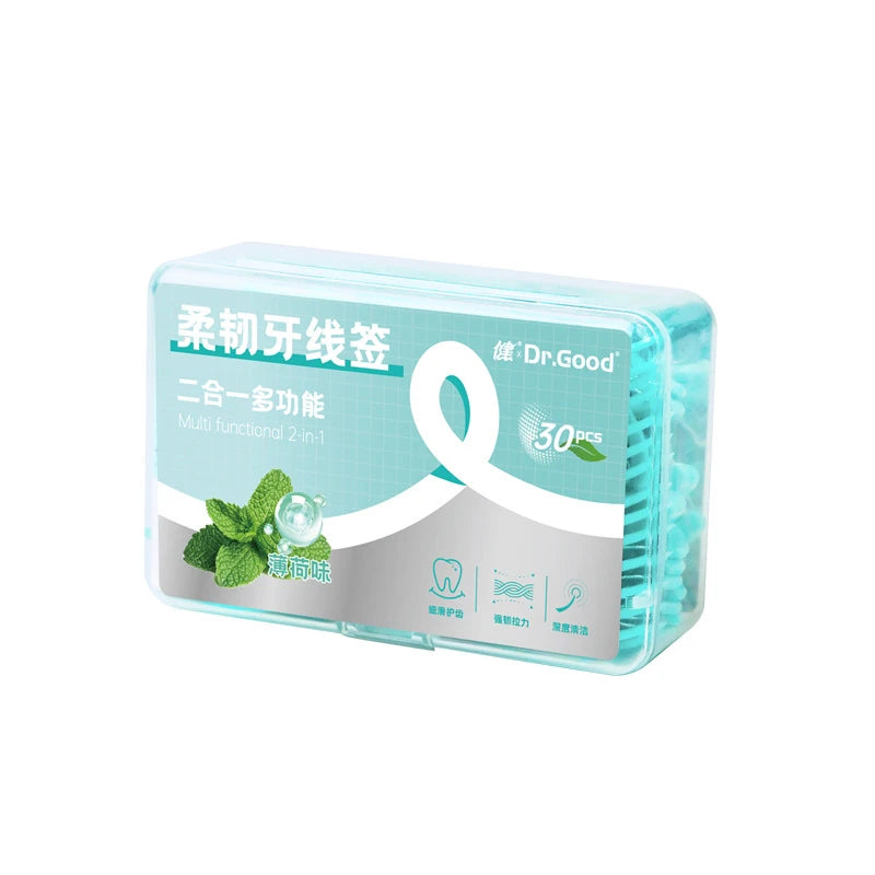 Box Fruit-flavored Dental Floss Stick Portable Smooth Interdental Qme Mint