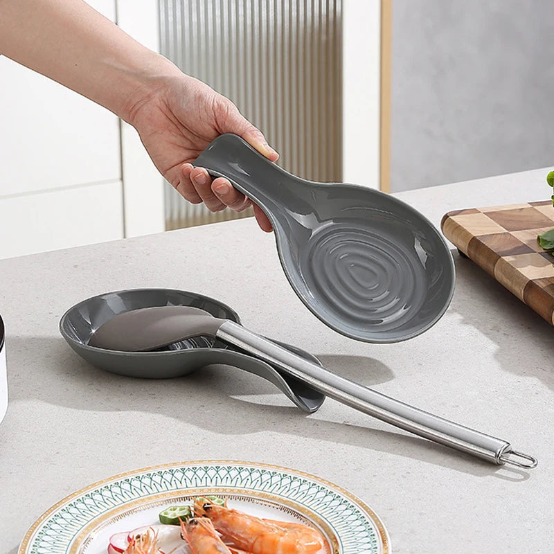 Spoon Rest Large Ceramic Holder Heat-resistant Cooking Coffee Qme