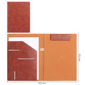 Faux Leather Interview Portfolio Folder Notepad Holder Business Card Qme Brown