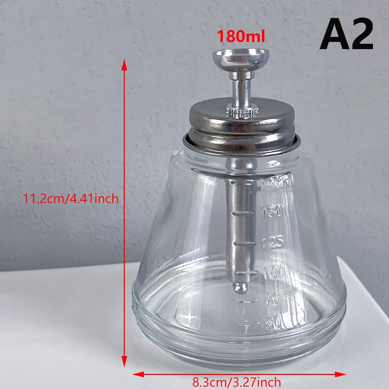 Clear Glass Pump Dispenser Nail Polish Alcohol Makeup Remover Push Qme A2