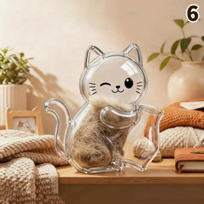Transparent Cat Hair Storage Refrigerator Magnets Pet Fur Keepsake Qme 6