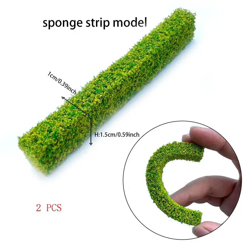 10x1 5x1cm Shrub Strip Grass Diy Sand Table Miniature Model Making Qme A7
