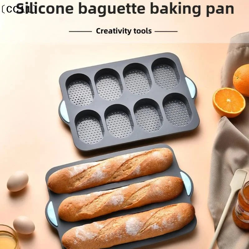 Silicone Baking Mold 3 8 Grid Nonstick Loaf Pan Resistant Bakeware Qme